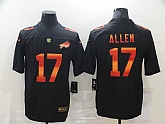 Nike Bills 17 Josh Allen Black Colorful Fashion Limited Jersey,baseball caps,new era cap wholesale,wholesale hats